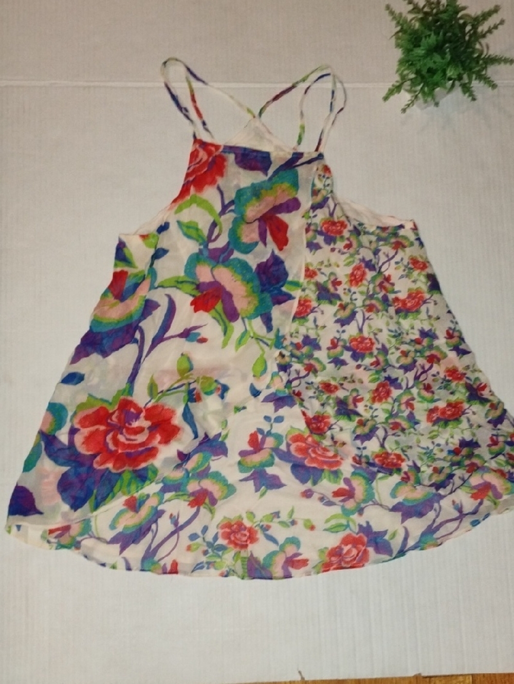 Maeve by Anthropologie St. Lucia Floral Layered Flowy Strappy Tank Top. Women XS